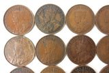 25 Coins Collection Lot of One 1 Cent Canada Coins 1912 1913 1916 1917 1918 1919