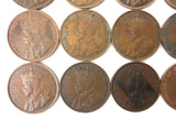 25 Coins Collection Lot of One 1 Cent Canada Coins 1912 1913 1916 1917 1918 1919