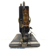 Antique 1884 New Williams Montreal Sewing Machine, Gold, Black, Red Cherries