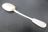 Antique 1890 William Hutton Sheffield Silver Plate Serving Fiddleback Spoon 8.5"