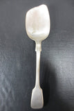 Antique 1890 William Hutton Sheffield Silver Plate Serving Fiddleback Spoon 8.5"