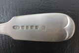 Antique 1890 William Hutton Sheffield Silver Plate Serving Fiddleback Spoon 8.5"