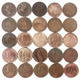 25 Coins Collection Lot of One 1 Cent Canada Coins 1876 1901 1903 1910 1911 1912