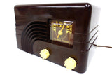 Antique Art Deco 1920s Bakelite Tube Radio by Northern, Rainbow Baby Champ 5000