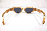 Vintage Louis Vuitton Women Sunglasses with Case, Gold Mesh Motif, 133mm Wide