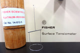 Fisher Surface Tensiometer Model 20 w/ Platinum-Iridium Ring 14-812-5 and Manual