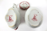 Antique Dudson Wilcox & Till Milk Sugar Porcelain Set, Hanley England, Daisy