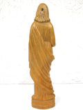 Antique Jesus Christ Wood Statue 13", Hand Carved, Sacred Heart Church Sconce