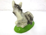 Vintage Manger Creche Donkey Animal Figurine 3 1/2", Paper Mache Italy Christmas