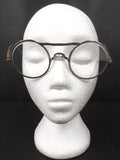 Vintage Antique Mens Driving Eye Glasses Signed Willson, Round Glasses, Chrome