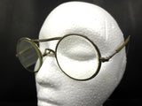 Vintage Antique Mens Driving Eye Glasses Signed Willson, Round Glasses, Chrome