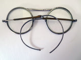 Vintage Antique Mens Driving Eye Glasses Signed Willson, Round Glasses, Chrome