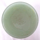 Vintage Vasart Monart Scotland Glass Plate, Flower Shape, Pink Green, Signed